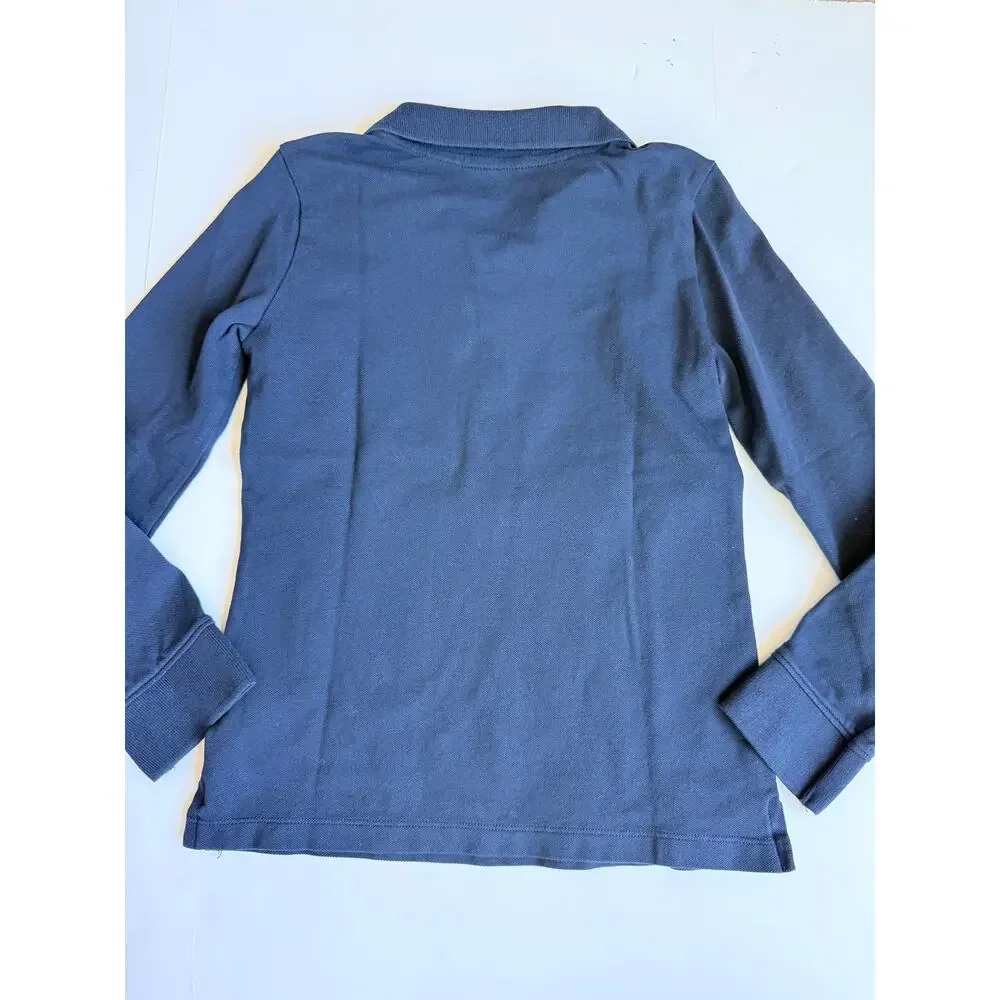 Old Navy Girls Size Medium 8 Navy Blue Long Sleeve Uniform Polo Shirt Bundle